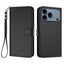iPhone 18 Pro Max / 17 Pro Max EIDERWOOD Kunstlæder Flip Cover m. Strop - Sort