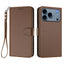iPhone 18 Pro Max / 17 Pro Max EIDERWOOD Kunstlæder Flip Cover m. Strop - Brun