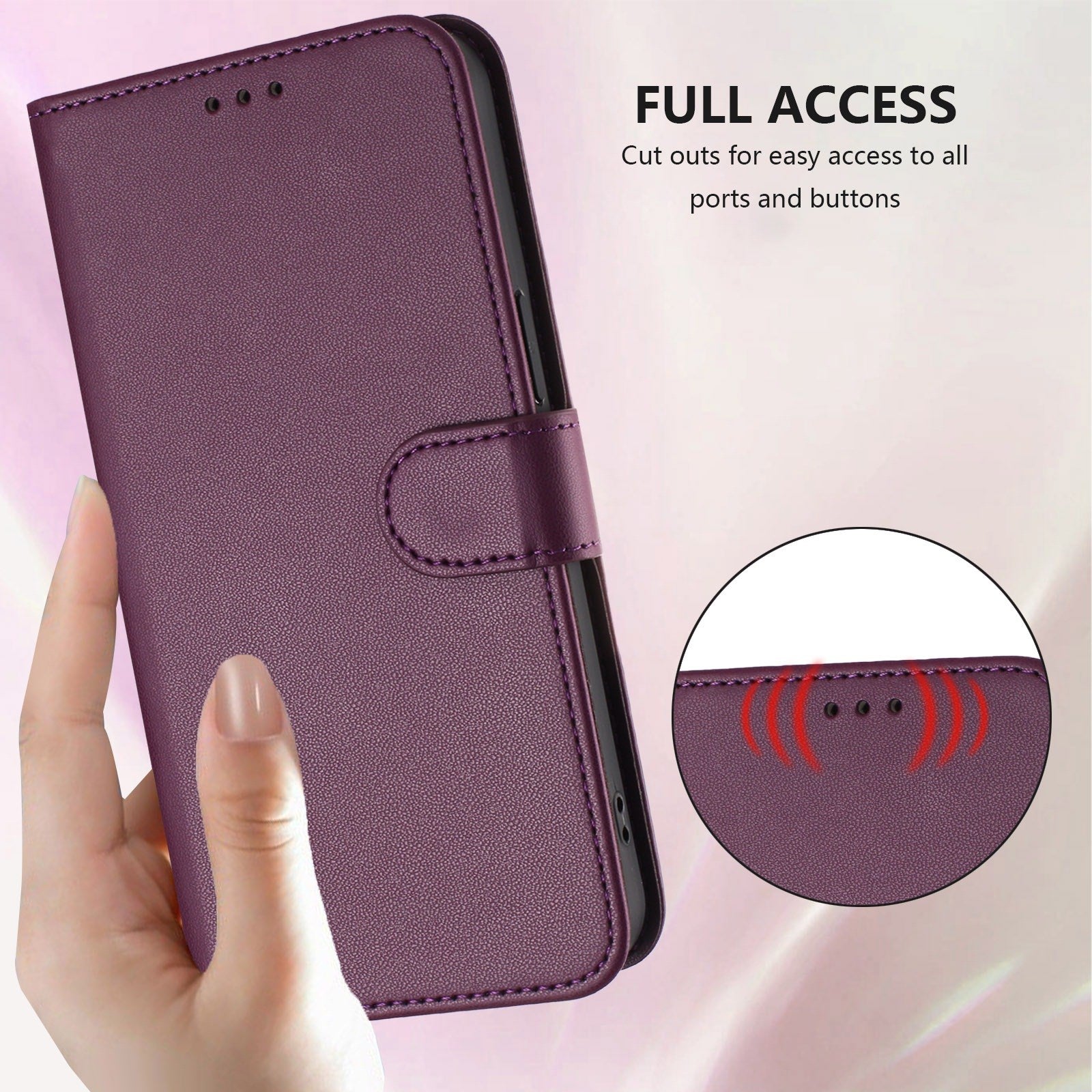 iPhone 18 Pro Max / 17 Pro Max EIDERWOOD Kunstlæder Flip Cover m. Strop - Lilla