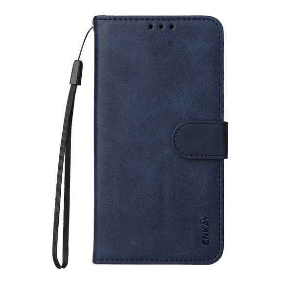 EIDERWOOD iPhone 17 2-i-1 Kunstlæder Flip Cover m. Skærmbeskyttelsesglas - Blå