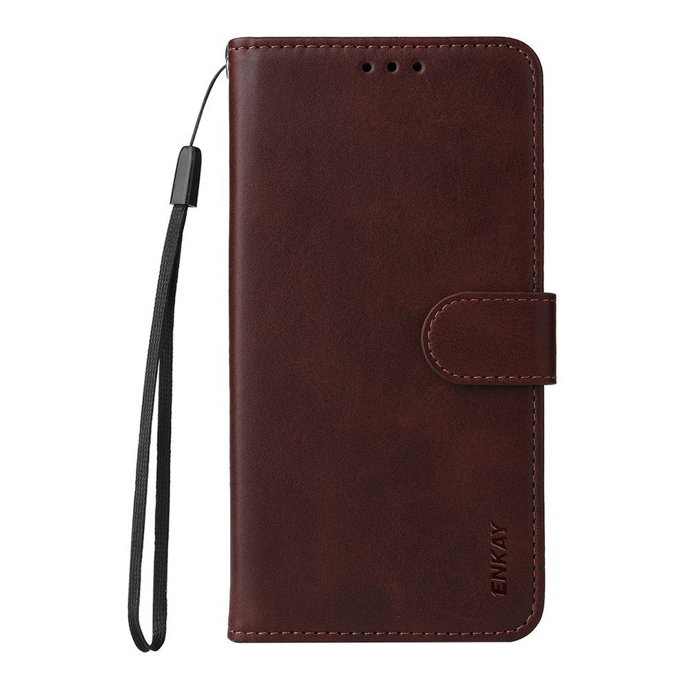 EIDERWOOD iPhone Air 2-i-1 Kunstlæder Flip Cover m. Skærmbeskyttelsesglas - Brun