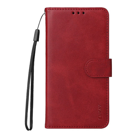 EIDERWOOD iPhone Air 2-i-1 Kunstlæder Flip Cover m. Skærmbeskyttelsesglas - Rød