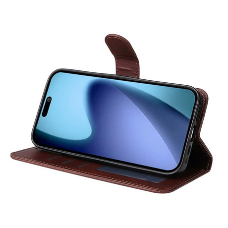 EIDERWOOD iPhone Air 2-i-1 Kunstlæder Flip Cover m. Skærmbeskyttelsesglas - Blå