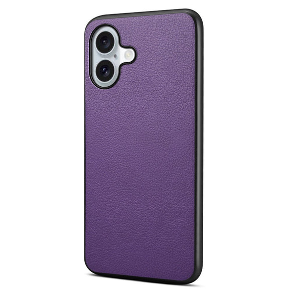 EIDERWOOD iPhone 17 Hybrid Plastik Cover m. Lædertekstur - Lilla