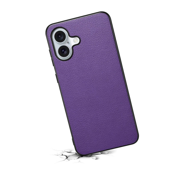 EIDERWOOD iPhone 17 Hybrid Plastik Cover m. Lædertekstur - Lilla