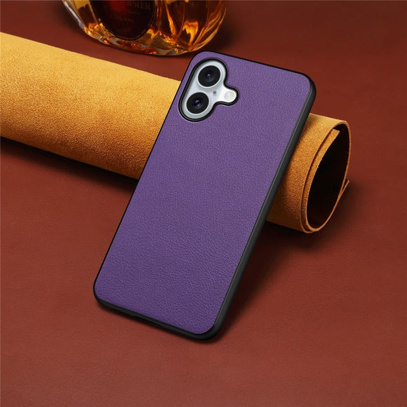 EIDERWOOD iPhone 17 Hybrid Plastik Cover m. Lædertekstur - Lilla