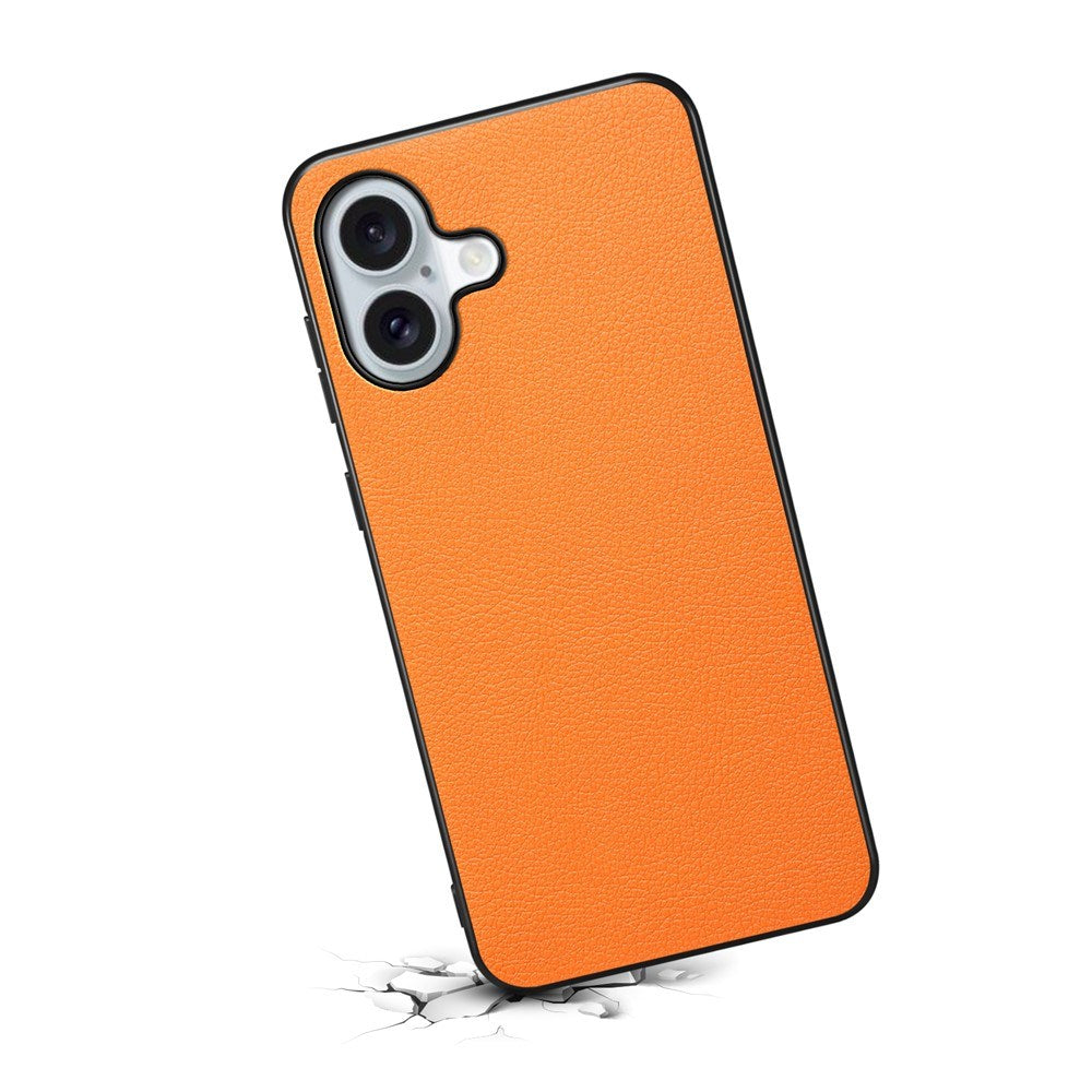 EIDERWOOD iPhone 17 Hybrid Plastik Cover m. Lædertekstur - Orange