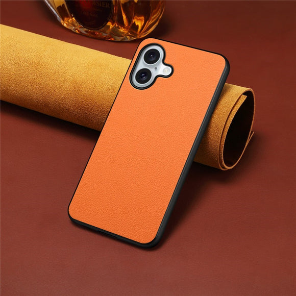 EIDERWOOD iPhone 17 Hybrid Plastik Cover m. Lædertekstur - Orange