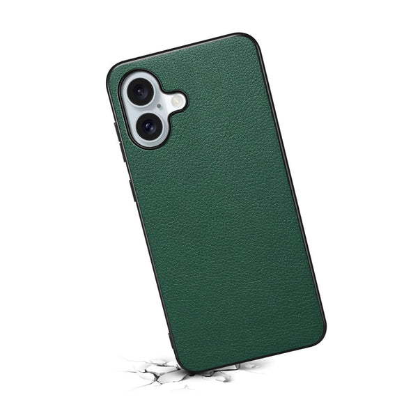 EIDERWOOD iPhone 17 Hybrid Plastik Cover m. Lædertekstur - Grøn