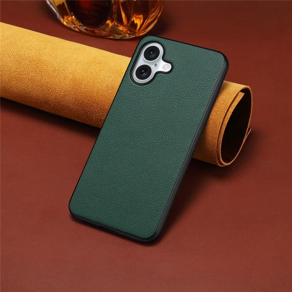 EIDERWOOD iPhone 17 Hybrid Plastik Cover m. Lædertekstur - Grøn