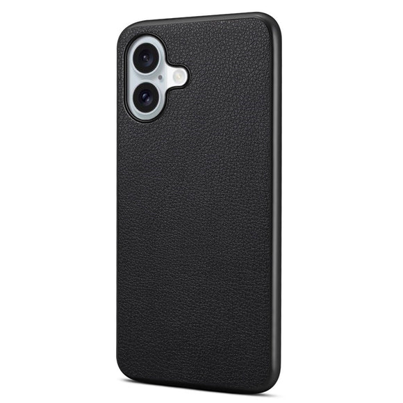 EIDERWOOD iPhone 17 Hybrid Plastik Cover m. Lædertekstur - Sort