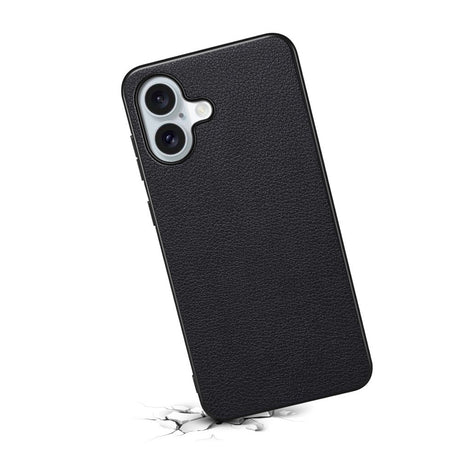 EIDERWOOD iPhone 17 Hybrid Plastik Cover m. Lædertekstur - Sort