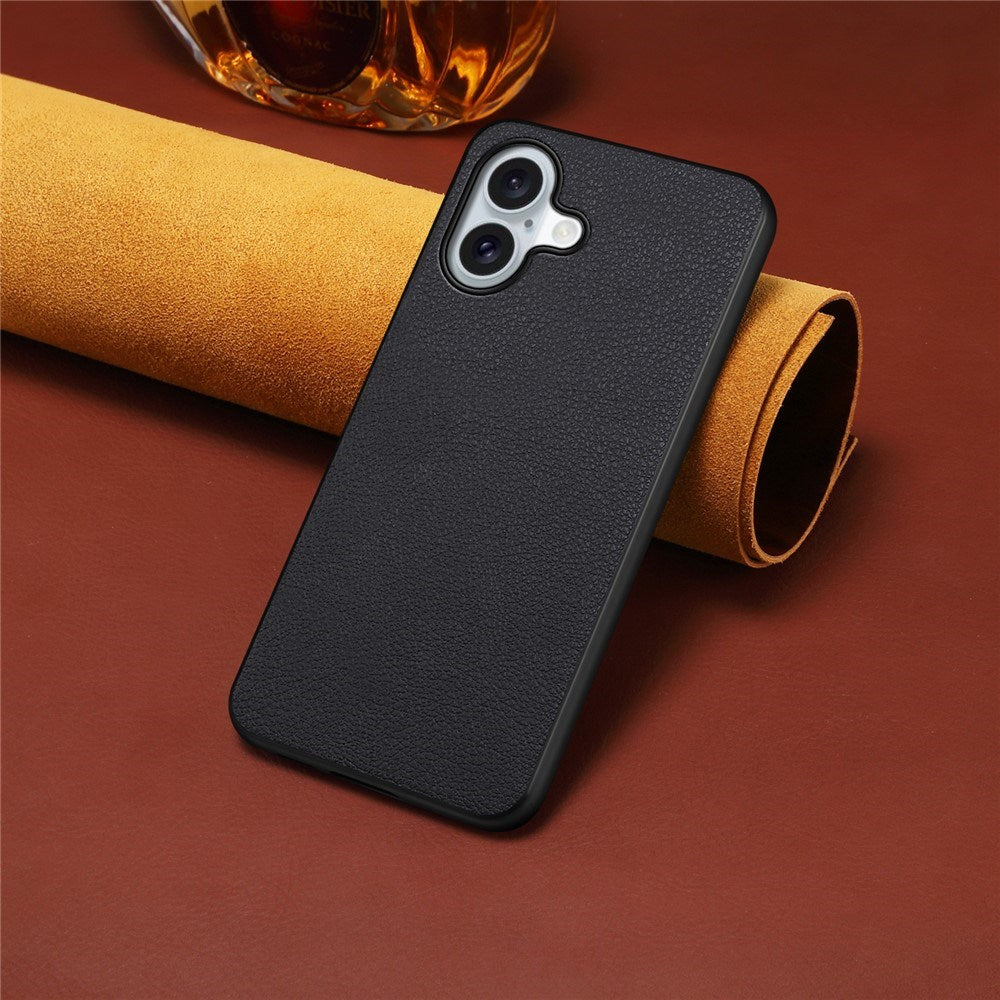 EIDERWOOD iPhone 17 Hybrid Plastik Cover m. Lædertekstur - Sort
