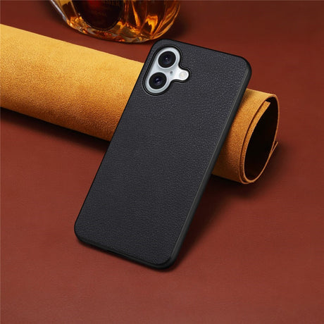 EIDERWOOD iPhone 17 Hybrid Plastik Cover m. Lædertekstur - Sort