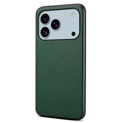 EIDERWOOD iPhone 17 Pro Hybrid Plastik Cover m. Lædertekstur - Grøn
