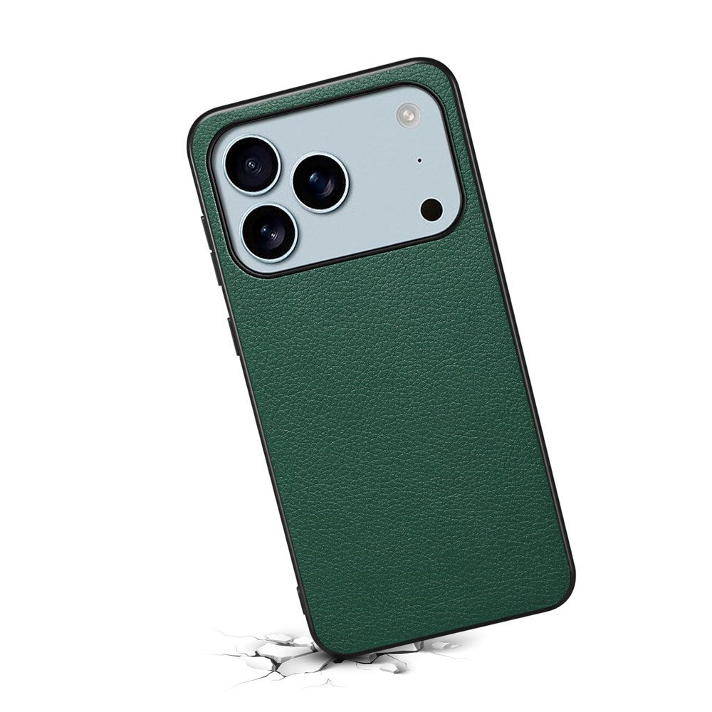 EIDERWOOD iPhone 17 Pro Hybrid Plastik Cover m. Lædertekstur - Grøn