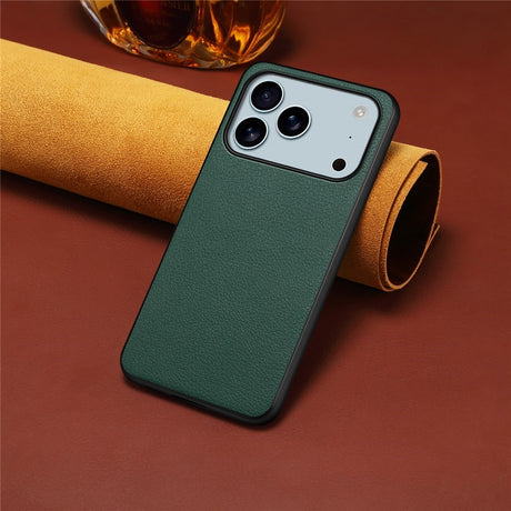 EIDERWOOD iPhone 17 Pro Hybrid Plastik Cover m. Lædertekstur - Grøn