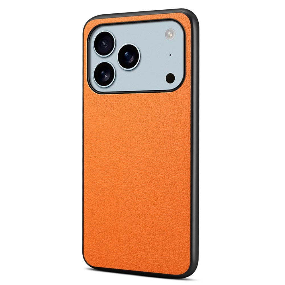 EIDERWOOD iPhone 17 Pro Hybrid Plastik Cover m. Lædertekstur - Orange