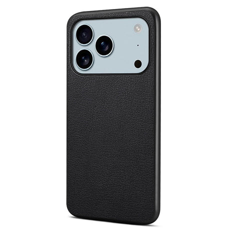 EIDERWOOD iPhone 17 Pro Hybrid Plastik Cover m. Lædertekstur - Sort