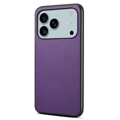 EIDERWOOD iPhone 17 Pro Max Hybrid Plastik Cover m. Lædertekstur - Lilla