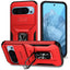 Google Pixel 11 Pro / 11 / 10 Pro / 10 / 9 Pro / 9 EIDERWOOD Håndværkercover m. 360 Roterbar Kickstand - Rød