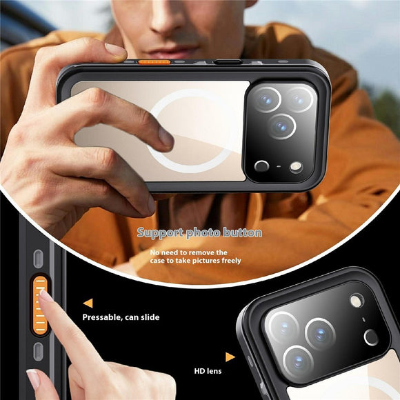 EIDERWOOD iPhone 17 Pro Vandtæt Håndværker Cover m. Skærmbeskyttelse & Strop - MagSafe Kompatibel - Sort