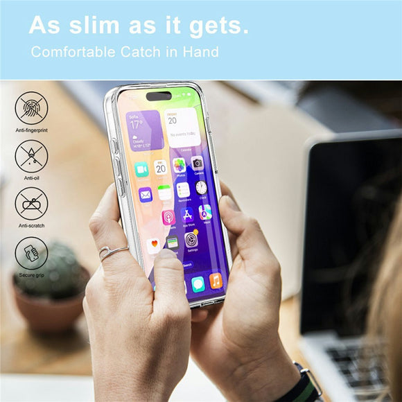 EIDERWOOD iPhone 17 Hybrid Cover m. Indbygget Skærmbeskyttelse - Gennemsigtig