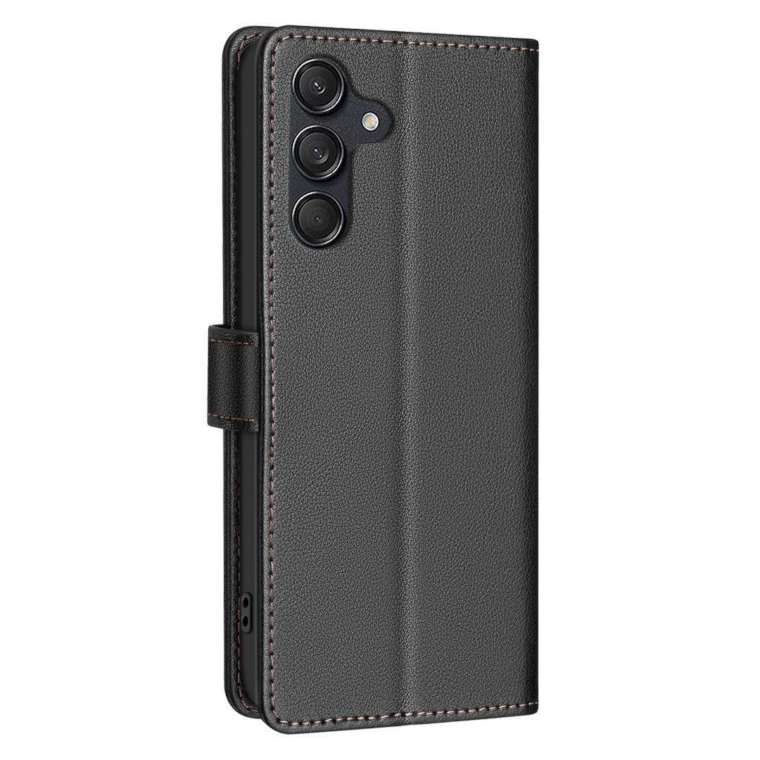 EIDERWOOD Samsung Galaxy S25 FE Kunstlæder Flip Cover m. Kortholder & Ståfunktion - Sort