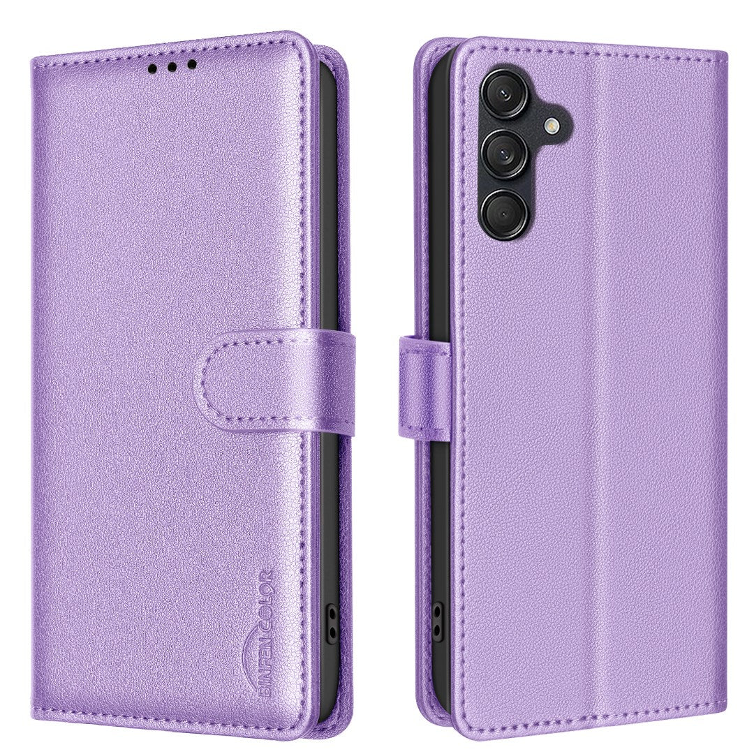 EIDERWOOD Samsung Galaxy S25 FE Kunstlæder Flip Cover m. Kortholder & Ståfunktion - Lilla