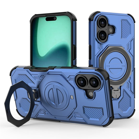 EIDERWOOD iPhone 17 Håndværker Cover m. Magnetisk Kickstand - MagSafe Kompatibel - Blå