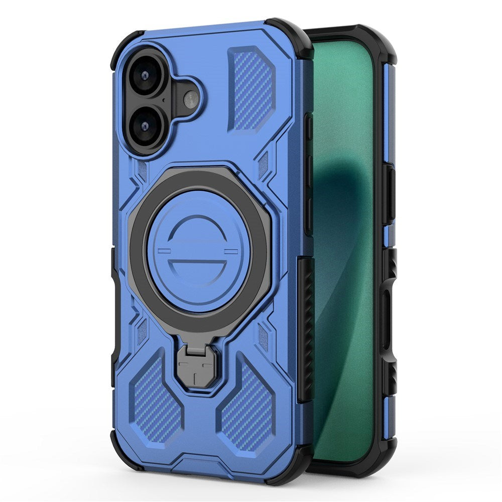 EIDERWOOD iPhone 17 Håndværker Cover m. Magnetisk Kickstand - MagSafe Kompatibel - Blå