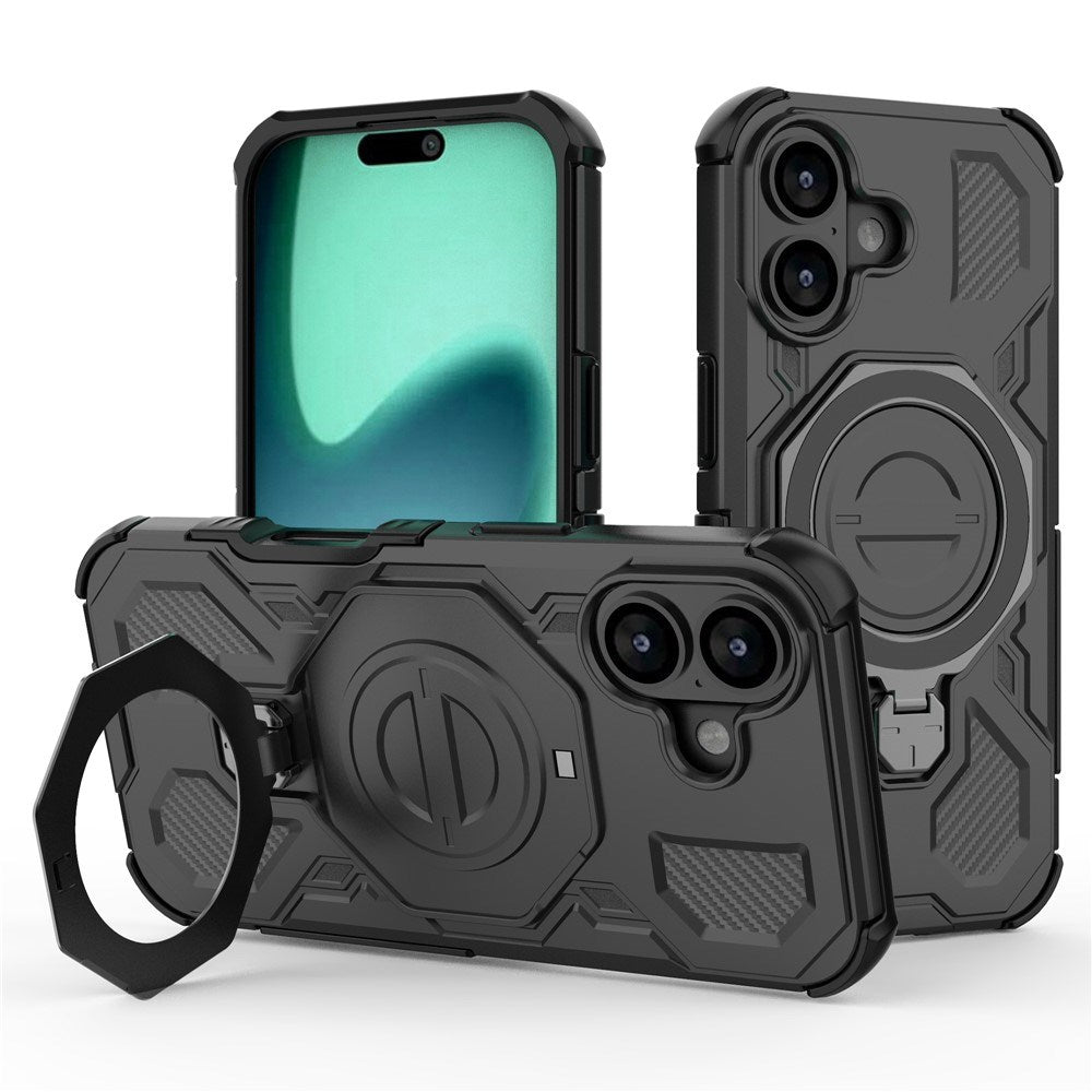 EIDERWOOD iPhone 17 Håndværker Cover m. Magnetisk Kickstand - MagSafe Kompatibel - Sort