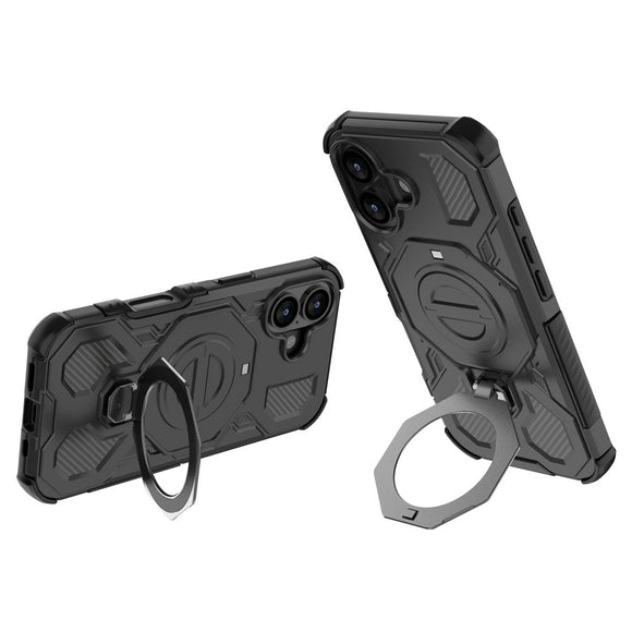 EIDERWOOD iPhone 17 Håndværker Cover m. Magnetisk Kickstand - MagSafe Kompatibel - Sort