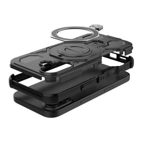 EIDERWOOD iPhone 17 Håndværker Cover m. Magnetisk Kickstand - MagSafe Kompatibel - Sort