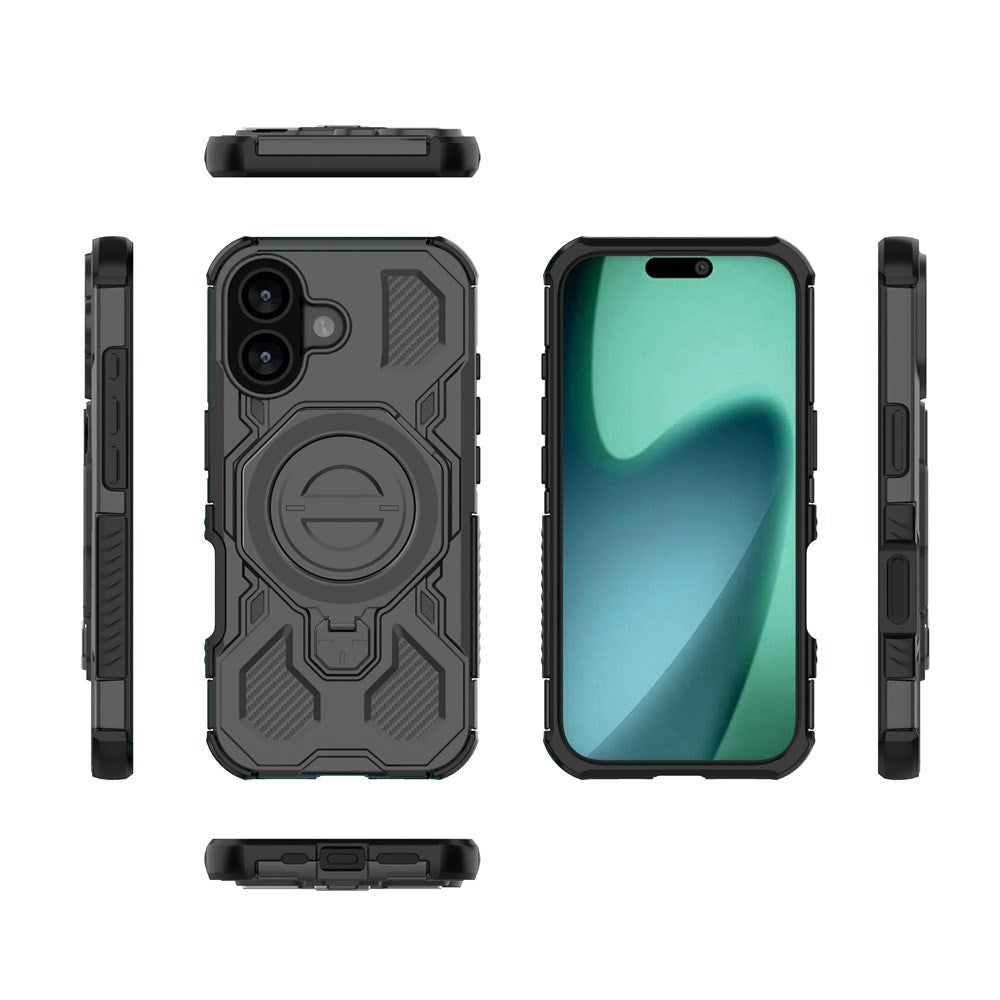 EIDERWOOD iPhone 17 Håndværker Cover m. Magnetisk Kickstand - MagSafe Kompatibel - Sort