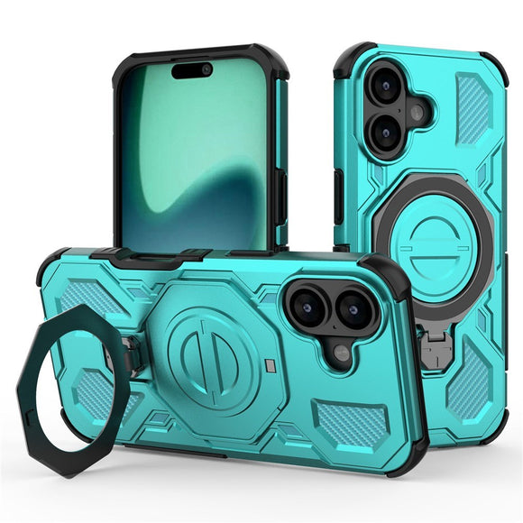 EIDERWOOD iPhone 17 Håndværker Cover m. Magnetisk Kickstand - MagSafe Kompatibel - Turkis