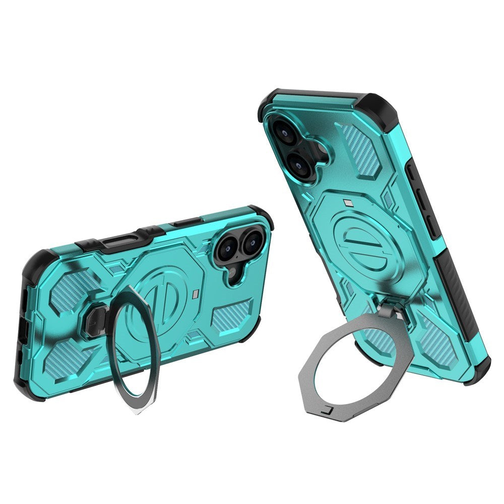 EIDERWOOD iPhone 17 Håndværker Cover m. Magnetisk Kickstand - MagSafe Kompatibel - Turkis
