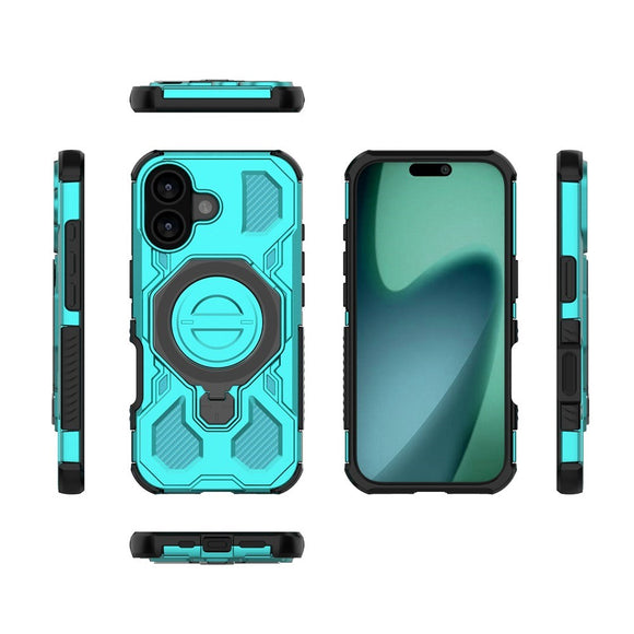 EIDERWOOD iPhone 17 Håndværker Cover m. Magnetisk Kickstand - MagSafe Kompatibel - Turkis