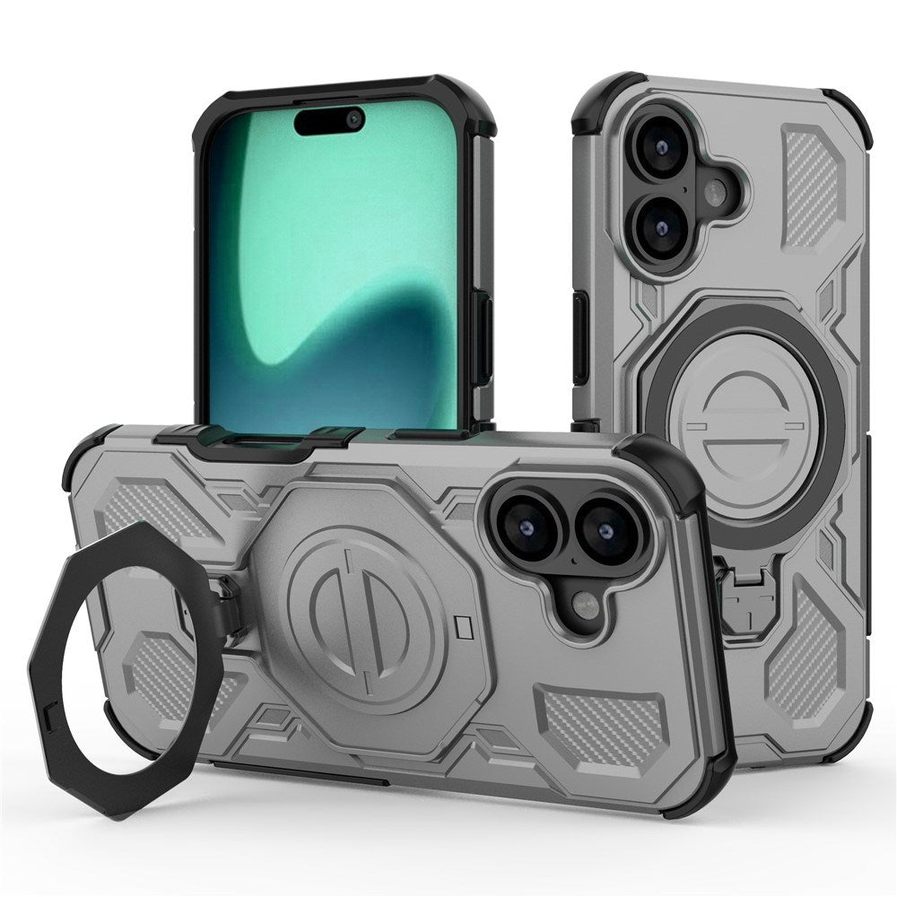 EIDERWOOD iPhone 17 Håndværker Cover m. Magnetisk Kickstand - MagSafe Kompatibel - Grå
