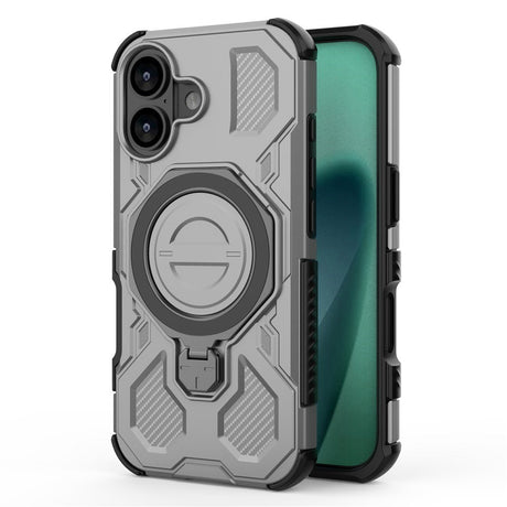 EIDERWOOD iPhone 17 Håndværker Cover m. Magnetisk Kickstand - MagSafe Kompatibel - Grå