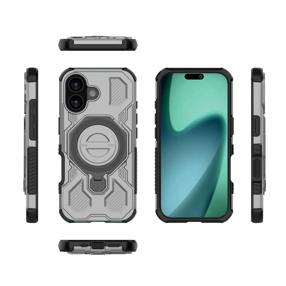 EIDERWOOD iPhone 17 Håndværker Cover m. Magnetisk Kickstand - MagSafe Kompatibel - Grå