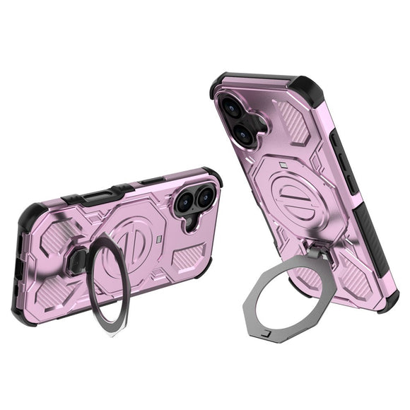 EIDERWOOD iPhone 17 Håndværker Cover m. Magnetisk Kickstand - MagSafe Kompatibel - Lyserød