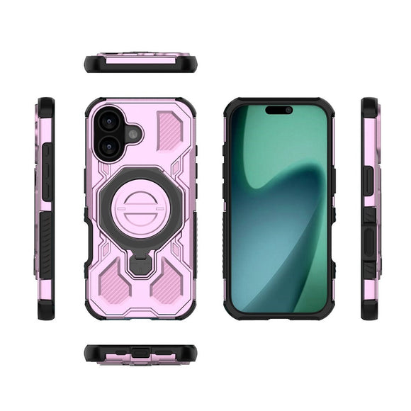 EIDERWOOD iPhone 17 Håndværker Cover m. Magnetisk Kickstand - MagSafe Kompatibel - Lyserød