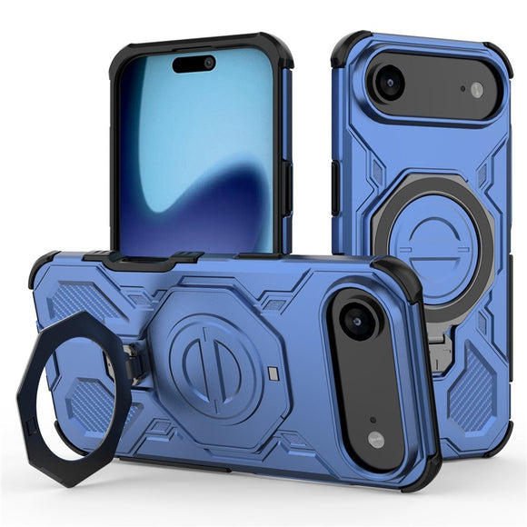 EIDERWOOD iPhone Air Håndværker Cover m. Magnetisk Kickstand - MagSafe Kompatibel - Blå