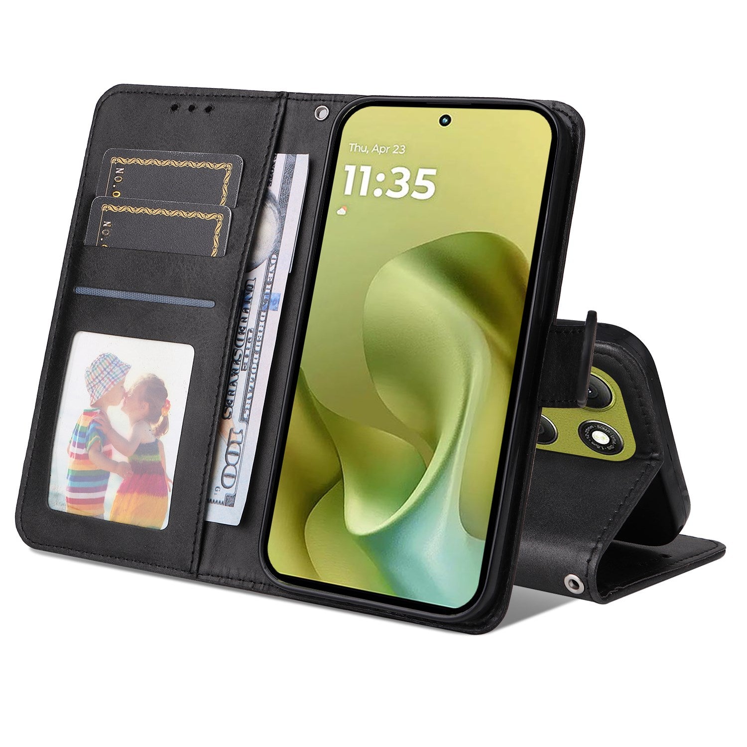EIDERWOOD Motorola Moto G86 / G86 Power Kunstlæder Flip Cover m. Strop - Sort