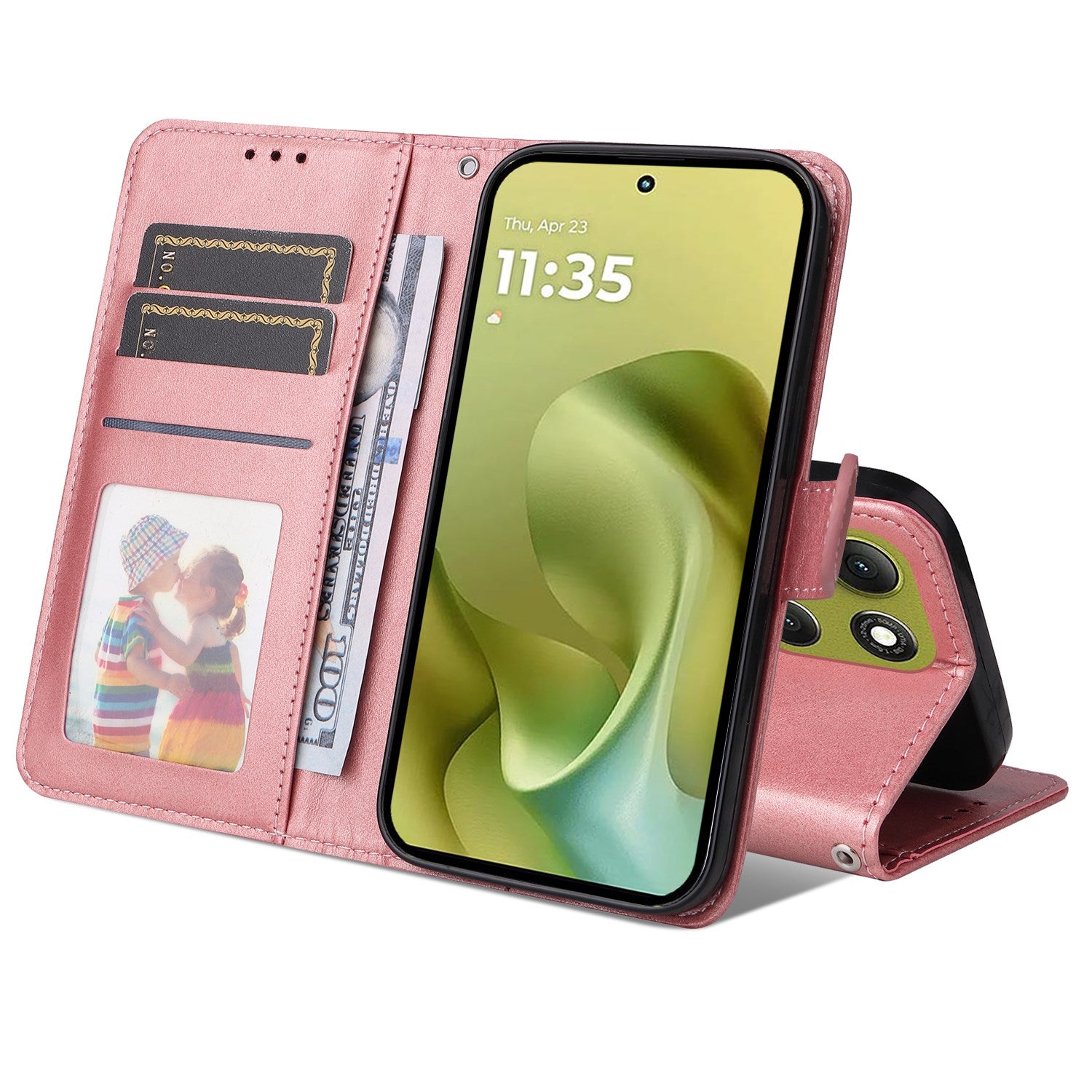 EIDERWOOD Motorola Moto G86 / G86 Power Kunstlæder Flip Cover m. Strop - Lyserød