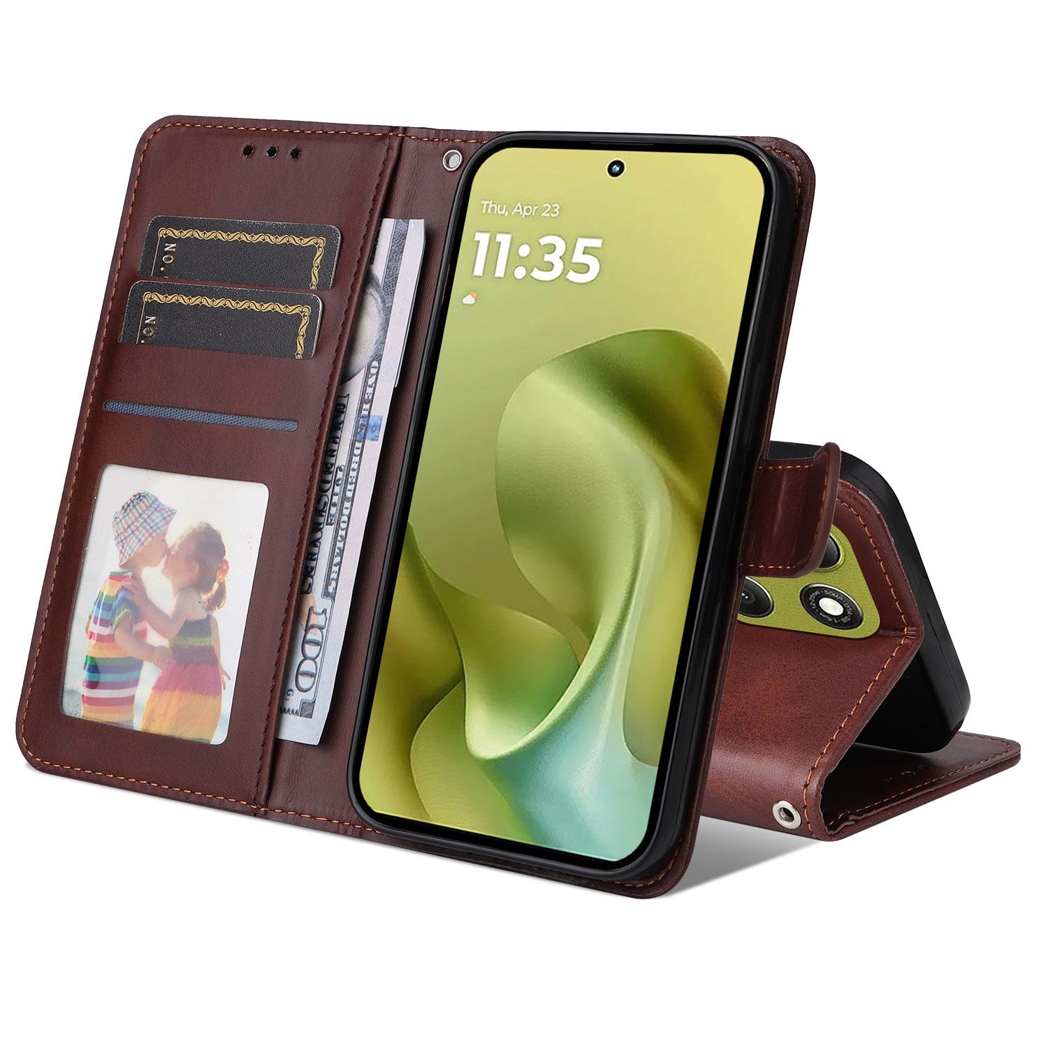 EIDERWOOD Motorola Moto G86 / G86 Power Kunstlæder Flip Cover m. Strop - Brun