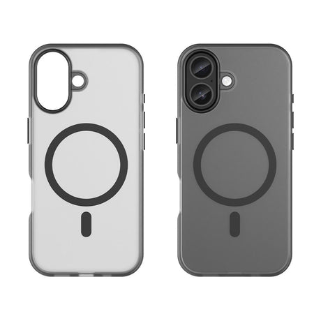 EIDERWOOD iPhone 17 Hybrid Plast Cover - MagSafe Kompatibel - Mat Gennemsigtig / Sort