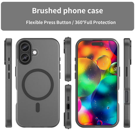 EIDERWOOD iPhone 17 Hybrid Plast Cover - MagSafe Kompatibel - Mat Gennemsigtig / Sort