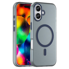 EIDERWOOD iPhone 17 Hybrid Plast Cover - MagSafe Kompatibel - Mat Gennemsigtig / Mørkeblå